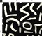 Geometric Abstract Bold Graphic Artistic Tribal Style Black Ivory Custom Printed Fabric by Spoonflower Various Fabrics by the Yard or Fat Quarter